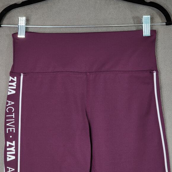 Zyia Active Legging 6-8 Women Light N Tight High‎ Rise Crop Tuxedo Spellout 16" - Picture 6 of 9